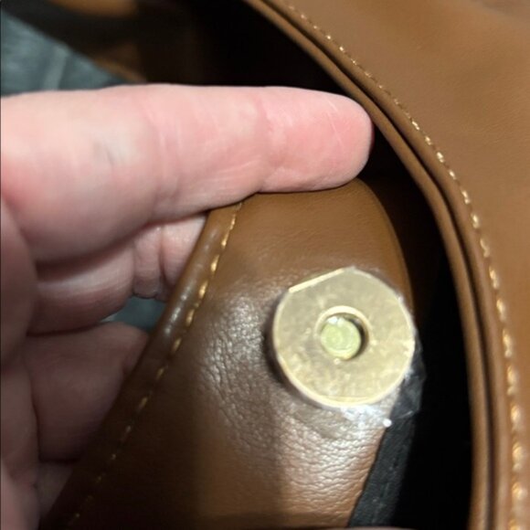 New tan slouchy PU leather hobo bag - Picture 7 of 9